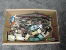 A box of mixed vintage Toys replica Guns and Cannons including Victory, Armodelli, Play Me etc, some