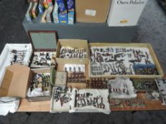 A large collection of mainly Lead Military Soldiers, Horses, Vehicles and Accessories, Britains