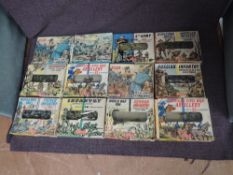 Nineteen Airfix HO/00 scale plastic WW1 & WW2 period Military Boxed Part Kits, US Marines, British