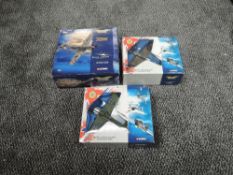 Three Corgi 1:72 scale diecast Aviation Archive Battle of Britain Aeroplanes, 49204 Limited