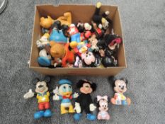 A collection of Walt Disney and similar Rubber and plastic figures including Donald Duck and