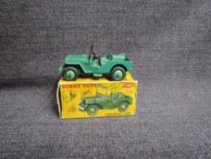 A Dinky diecast, 405 Universal Jeep, in original box, missing end flap