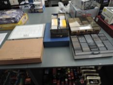 Seven mixed size Slide Boxes and Files containing various Railway Related Slides, mainly colour well