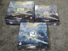 Three Corgi 1:144 scale diecast Aviation Archive Military Aeroplanes, 48803 First Issue Short S.25