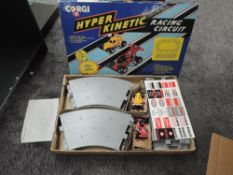 A Corgi Hyper Kinetic Slot Racing Set, both cars present, boxed