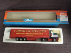 A Tekno 1:50 scale diecast, T Brady & Son Articulated Wagon, boxed, no mirrors present