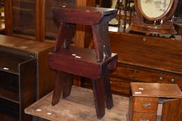 Two 19th century stained pine forms.