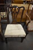 A Reproduction mahogany dining chair of Hepplewhite style, Seat height 48CM.