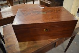 Victorian mahogany brass inset writing slope, of traditional design. 44.5CM