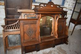 A group of three sideboard mirror backs