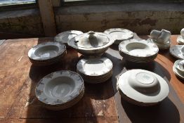 A group of dinner and teawares to include Grindley, Burleigh Ware, and Leighton Alfred Meakin