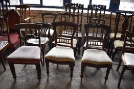 A group of nine miscellaneous chairs, to include two cane seated Carolean style chairs, bentwood