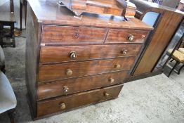 A 19th century mahogany 2/4 chest of drawers. Some depletions. 107CM.