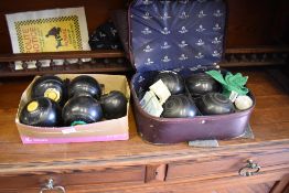 A selection of Crown Green bowls