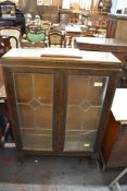 A 1940s dressing table(af) and an Edwardian mahogany sideboard mirror back