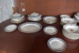 A group of dinner wares, including Burleigh Ware Kenilworth pattern, and fruit decorated dinner