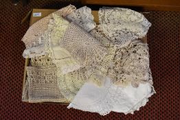 A selection of vintage doilies.