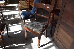 A set of four Victorian mahogany dining chairs. Seat heights. 47CM.