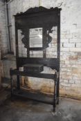 A Victorian carved and stained oak hall stand. 208CM.