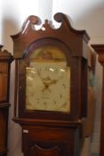 A 19th century mahogany 30 hour long case clock by M Bradberry, Leyburn, having a swan neck pediment
