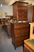 A Stag Minstrel chest of 2/3/2 drawers 112CM. X. 81CM. Sold together with a matching Stag Minstrel