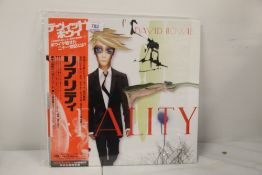 A David Bowie 'Reality ' Japanese clear vinyl - getting rare this issue - NM