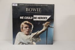 A David Bowie vinyl album - we could be heroes - blue vinyl 291 of 500