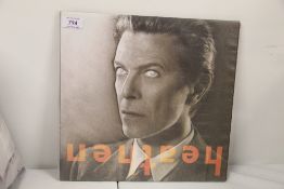 A David Bowie ' heathen ' USA blue vinyl - gatefold - EX/EX - light wear to inner gatefold