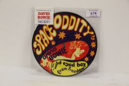 A rare copy of the ' Space Oddity ' pic disc 40th anniversary edition - mint - David Bowie