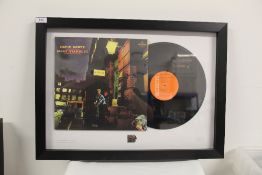 A framed David Bowie limited edition 180 g vinyl and royal mail stamp - edition of just 250 - 48