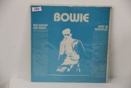 A David Bowie vinyl album - No Ziggy or Iggy / Just a Gigolo - rare early bootleg