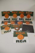 A lot of 12 UK RCA 45's generally in company bags