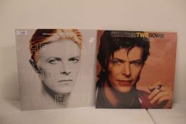 A David Bowie two album lot as per photo MWFTE is sealed - Changes Two is NM and blue vinyl