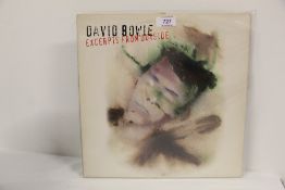 A David Bowie -' excerpts from the outside ' rare vinyl press - very tiny top seam split of around