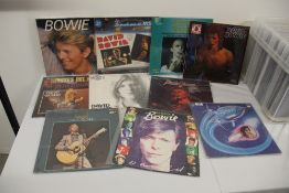 A ten vinyl lot of compilation albums by David Bowie - some obscure foreign releases on offer here