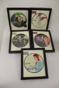 A David Bowie lot of framed record store day picture discs - five in total