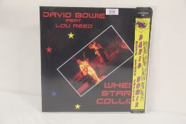 A Vinyl Album David Bowie Recording -with Lou Freed ' when stars collide ' double 1972