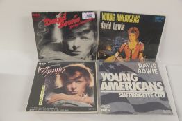 A lot of David Bowie ' Euro and Japanese 45's - four in total - some rare editions in this lot
