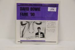 A David Bowie ' Fame 1990 ' rare Japanese promo 45 in ex/ex