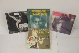 A lot of four various Euro picture sleeves for the ' Jean Genie ' 45 by David Bowie