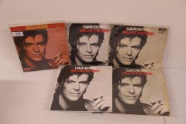 A David Bowie selection of rare Euro picture sleeves for ' wild is the wind ' five in total