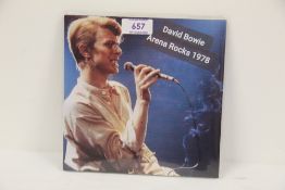 A David Bowie 1978 Arena Rocks clear vinyl promo - numbered 006
