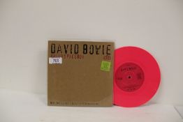 A David Bowie ' Halo Spaceboy ' limited edition pink vinyl 45 in ex/ ex - likely unplayed