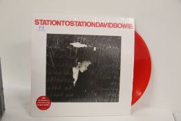 A David Bowie -station to station white vinyl album in shrink