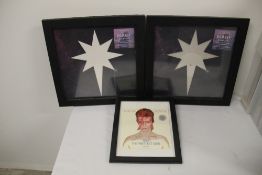 A lot of David Bowie framed rare vinyl - three pieces in this lot