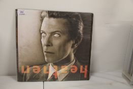 A David Bowie 'heathen ' splatter vinyl - orange and brown