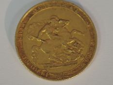 A 1817 George III United Kingdom Gold Sovereign, George & Dragon, Laurel Head, Coarse Hair