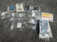 A small collection of 15 modern Coins including £5, £2, and £1, Churchill, Silver Jubilee Crowns etc