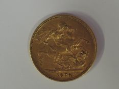 A United Kingdom 1876 Queen Victoria Gold Sovereign, Royal Mint
