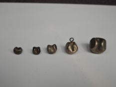 Five early Thailand Bullet Coinage, Silver Pod Duang (PAI Song Pai Fuang Salu'ng BAHT), various
